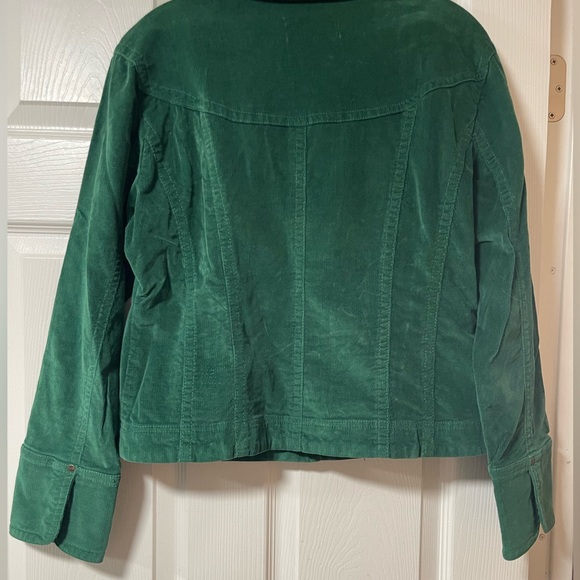 AMX Green Corduroy Long Sleeve Snap-up Jacket Size Large - Picture 10 of 11